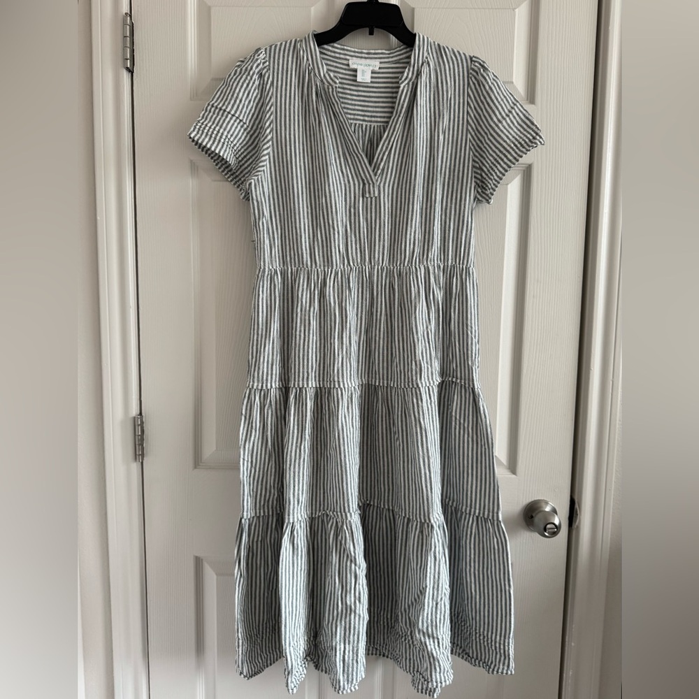 Cynthia Rowley Blue and White Striped Dress